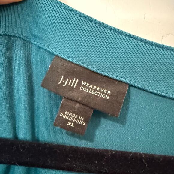 J. Jill Wearever Collection Womens Dress Short Sleeve Knee Length Jersey Stretch - Picture 3 of 7